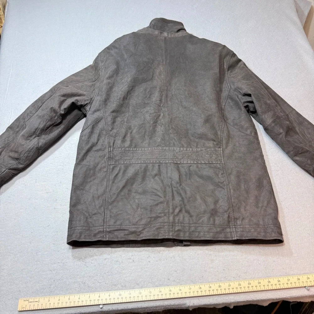 St Johns Bay Outfitters‎ Mens Genuine Leather Field Jacket Brown Large